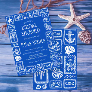 Convite LoveNotes from Sea Chá de panela Modern CUSTOM