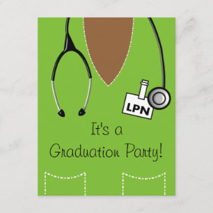 Convite LPN Black Nurse Graduation Scrub #32