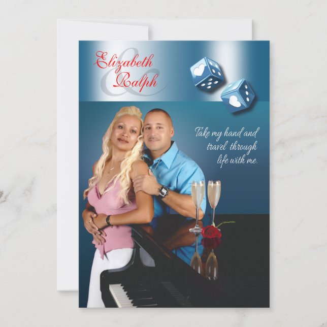 Convite LR Destiny Las Vegas Wedding | CHAMPANHE CINTILANT (Frente)