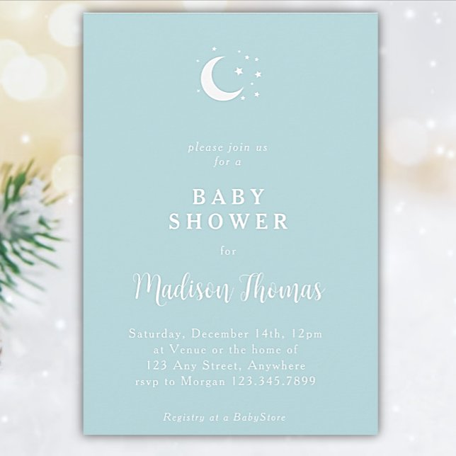 Convite Lua azul e estrelas (Criador carregado)