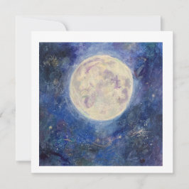 Convite Lua Cheia Noturna Céu Celestial Maureen Girard Uni