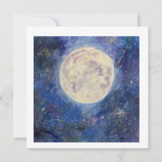 Convite Lua Cheia Noturna Céu Celestial Maureen Girard Uni