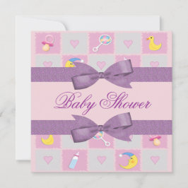 Convite Lua, Corações e Chá de fraldas de Meninos