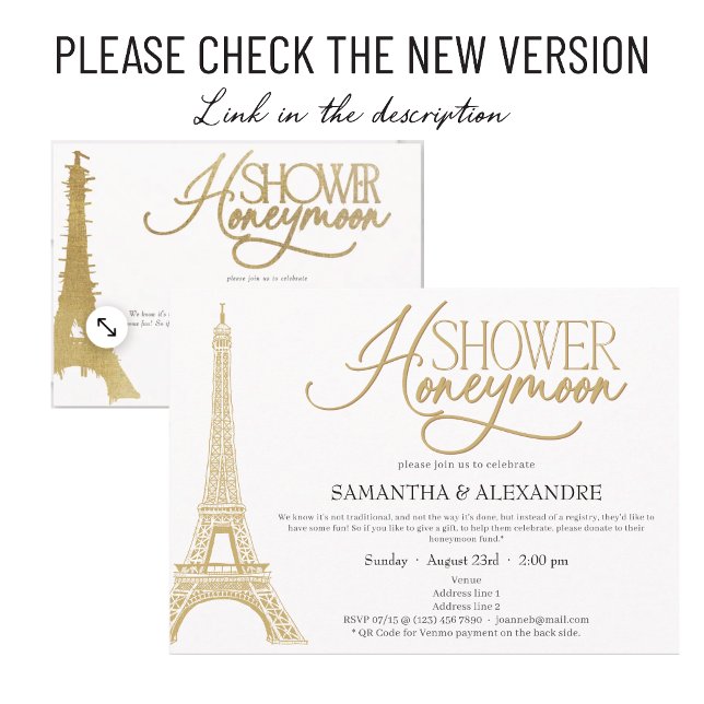 Convite Lua de Mel Francesa em Paris Eiffel Casal Chá de N (https://www.zazzle.com/paris_french_honeymoon_fund_couples_wedding_shower_invitation-256146756916093)