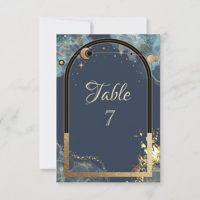 Convite Lua Dourada Celestial do Sol Dourado (Frente)