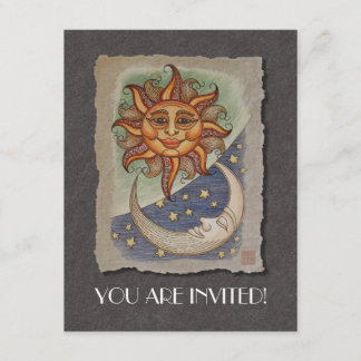 Convite Lua e estrelas