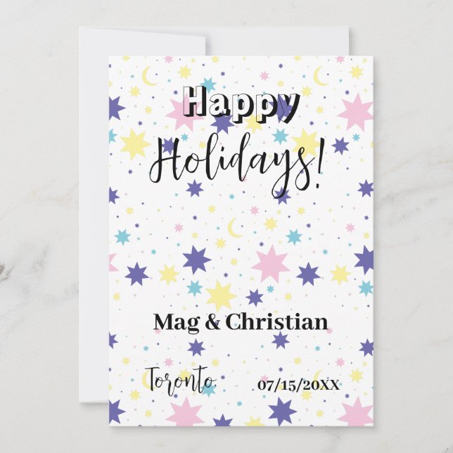 Convite Lua e estrelas. (Frente)