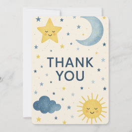 Convite Lua, Estrelas e Chá de fraldas Celestial Sun Obrig