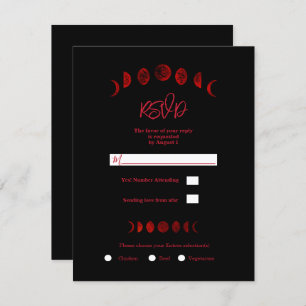 Convite Lua Negra Negra Negra Negra Nascê Nascível Gótico