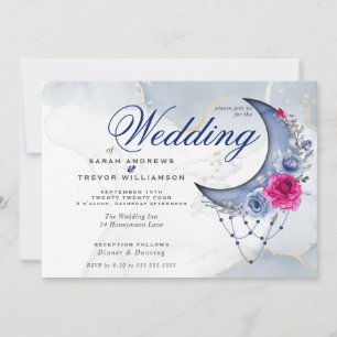 Convite Lua Personalizada do Marinho Esoteric Boho Wedding
