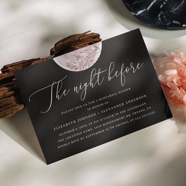 Convite Lua Preta e Esbranquiçada | Janto de ensaio celest (Criador carregado)