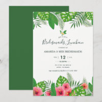 Luau de Casamento com Aguarela para Almoço de Noiv