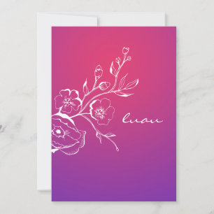 Convite Luau de radiação roxa 311-Lush