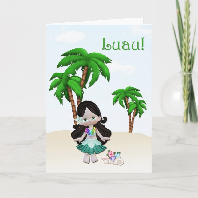 Convite Luau Invitation (Frente)