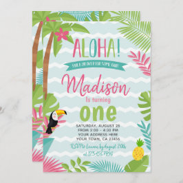 Convite Luau primeiro aniversario
