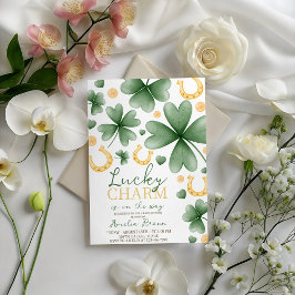 Convite Lucky Charm Baby Shower Invitation