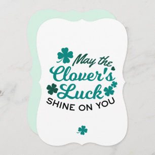 Convite Lucky Clover Charm - Que a Sorte de Clover brilhe