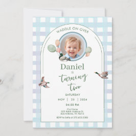 Convite Lucky Duck Birthday Invite Photo Any Age