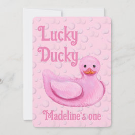 Convite Lucky Ducky First Birthday Invitation
