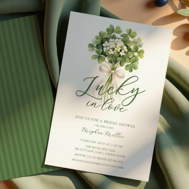 Convite Lucky in Love Bridal Shower Invitation (Criador carregado)