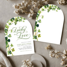 Lucky in Love Green Shamrock Bridal Shower
