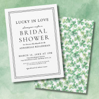 Lucky In Love Green Shamrock Clover Chá de panela