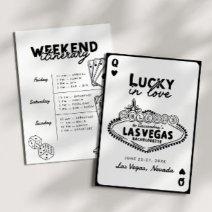 Convite Lucky in Love Las Vegas Trip Bachelorette