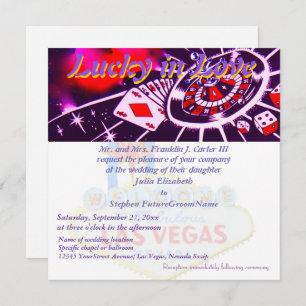Convite Lucky in Love Las Vegas Weding