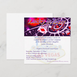 Convite Lucky in Love Las Vegas Weding