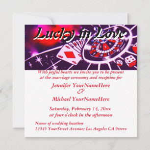 Convite Lucky in Love Las Vegas Weding
