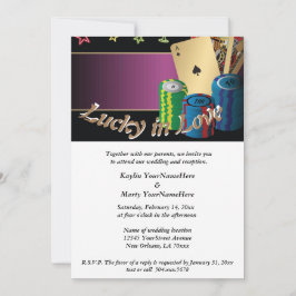 Convite Lucky in Love Modern Weding Invitation