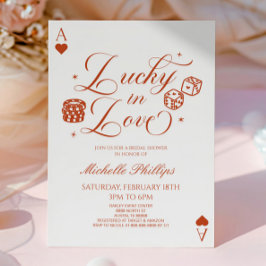 Convite Lucky In Love Playing Card Casino Bridal Shower
