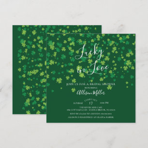 Convite Lucky in Love Shamrock Chá de panela