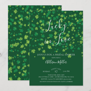 Convite Lucky in Love Shamrock Chá de panela