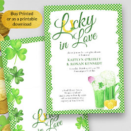 Convite Lucky in Love St Patricks Casal Chá