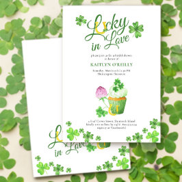 Convite Lucky in Love St Patricks Chá de panela