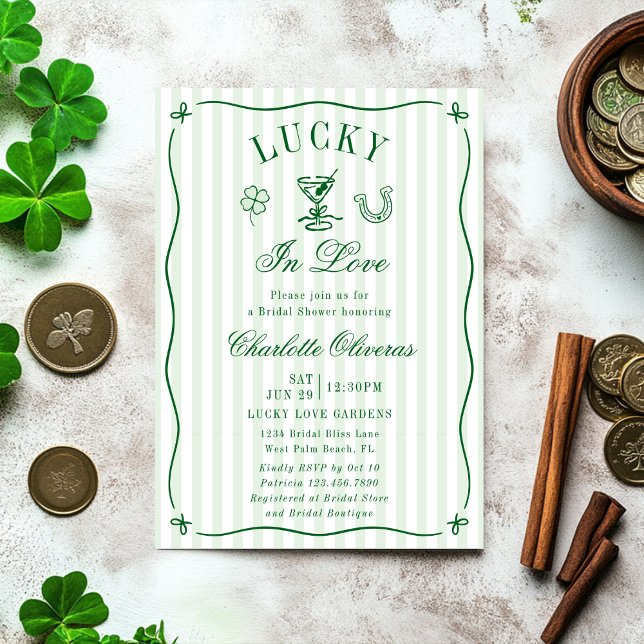Convite Lucky In Love St Patrick's Day Bridal Shower (Criador carregado)
