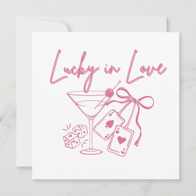 Convite Lucky Love Vegas Casino Bachelorette Bridal Party (Frente)