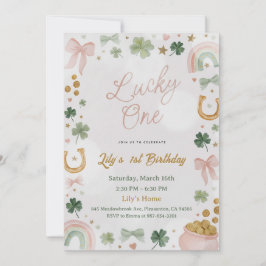 Convite Lucky One 1st Birthday Invitation