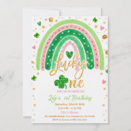 Convite Lucky One 1st Birthday Invitation