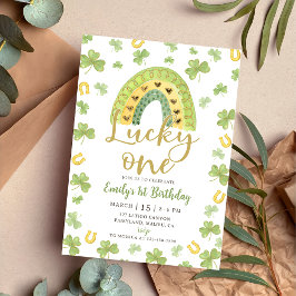 Convite Lucky One 1st Birthday St Patrick's Day Invitation