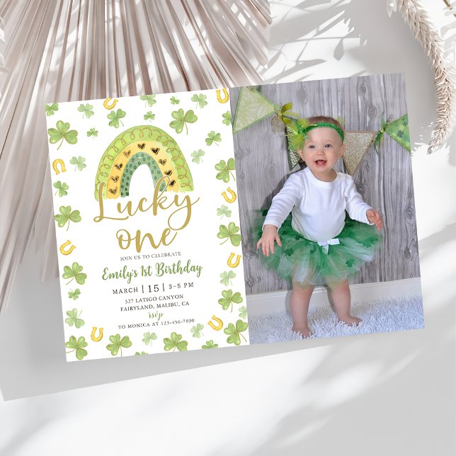 Convite Lucky One 1st Birthday St Patrick's Day Invitation (Criador carregado)