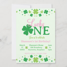 Convite Lucky One First 1st Birthday Party