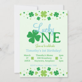 Convite Lucky One First 1st Birthday Party