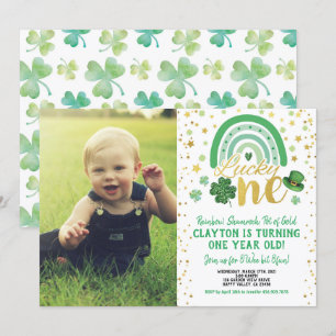 Convite Lucky One First Birthday Photo