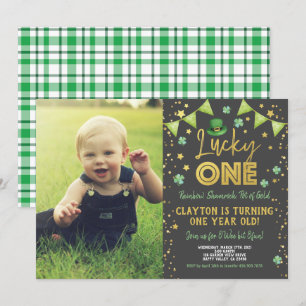 Convite Lucky One First Birthday Photo