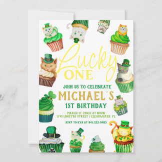 Convite Lucky One | Rua. primeiro aniversario do Cupcake d
