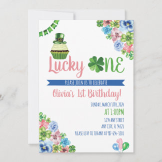 Convite Lucky One Saint Patrick's Day primeiro aniversario