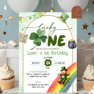 Convite Lucky One St Patricks Aniversário