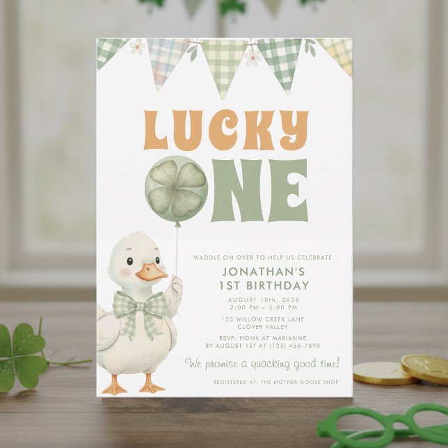 Convite Lucky One St. Patrick's Day First Birthday (Criador carregado)